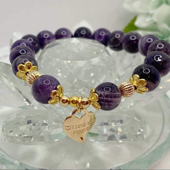Nature Amethyst Quartz Bracelet - Picture 4 of 10